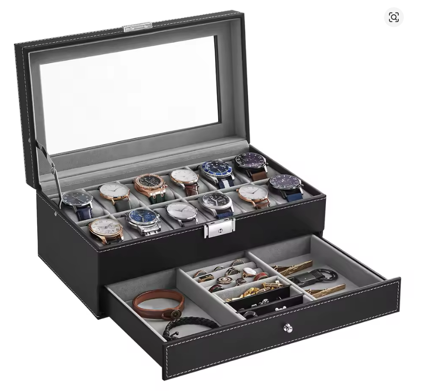 LuxVault™ Luxury Watch & Jewellery Organiser Box