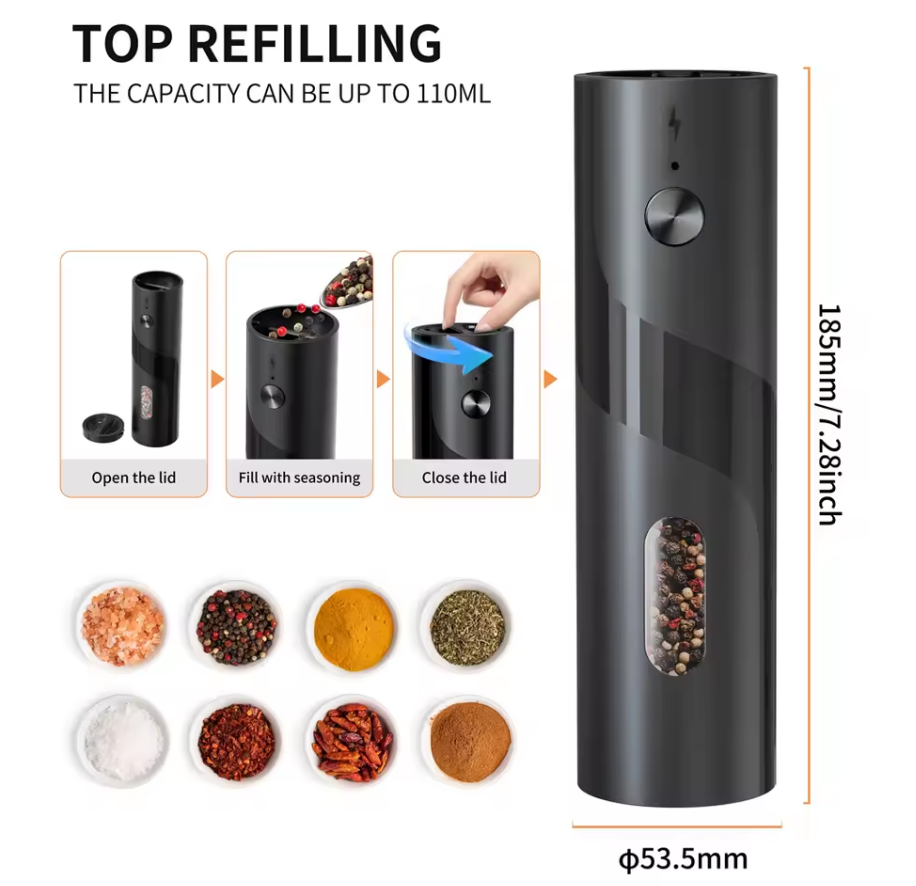 LuxGrind™ Electric Salt & Pepper Grinder Set
