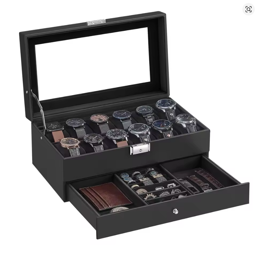 LuxVault™ Luxury Watch & Jewellery Organiser Box