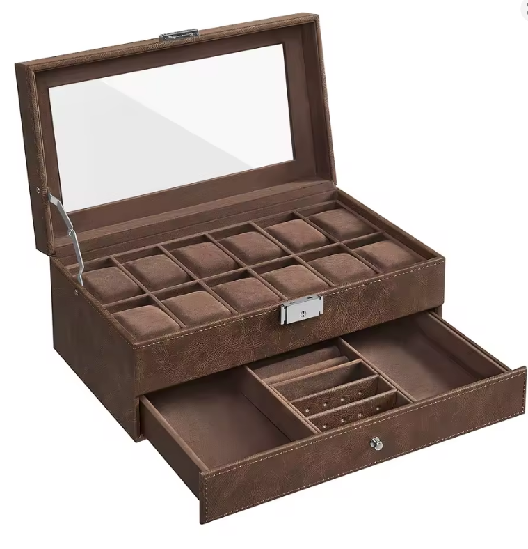 LuxVault™ Luxury Watch & Jewellery Organiser Box
