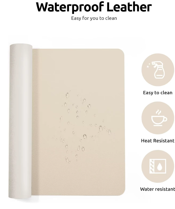 LuxDesk™ Premium Vegan Leather Desk Mat